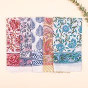 Set of 5 Soft Cotton Bandanas for Men & Women, Unisex Bandana Headband Wrap, Organic Cotton Bandanas